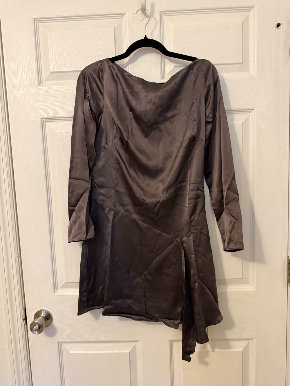 Reformation Kline Long Sleeve Silk Mini Dress - Picture 6 of 7